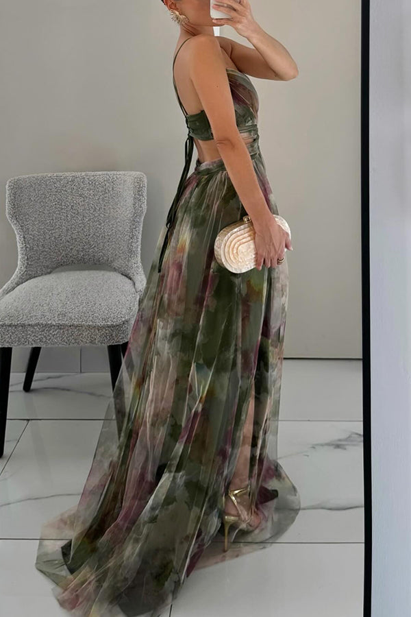Enchanting Maxi-dress with Floral Print