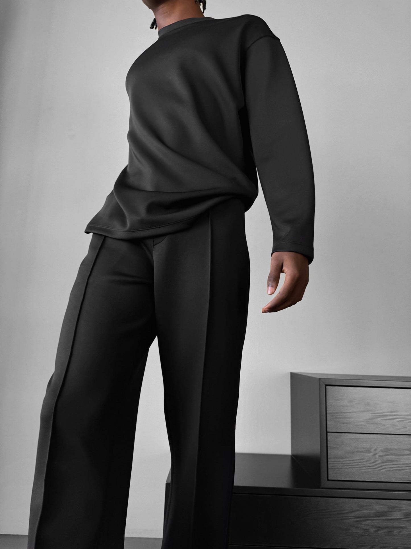 Loose Fit Diver Fabric Trousers