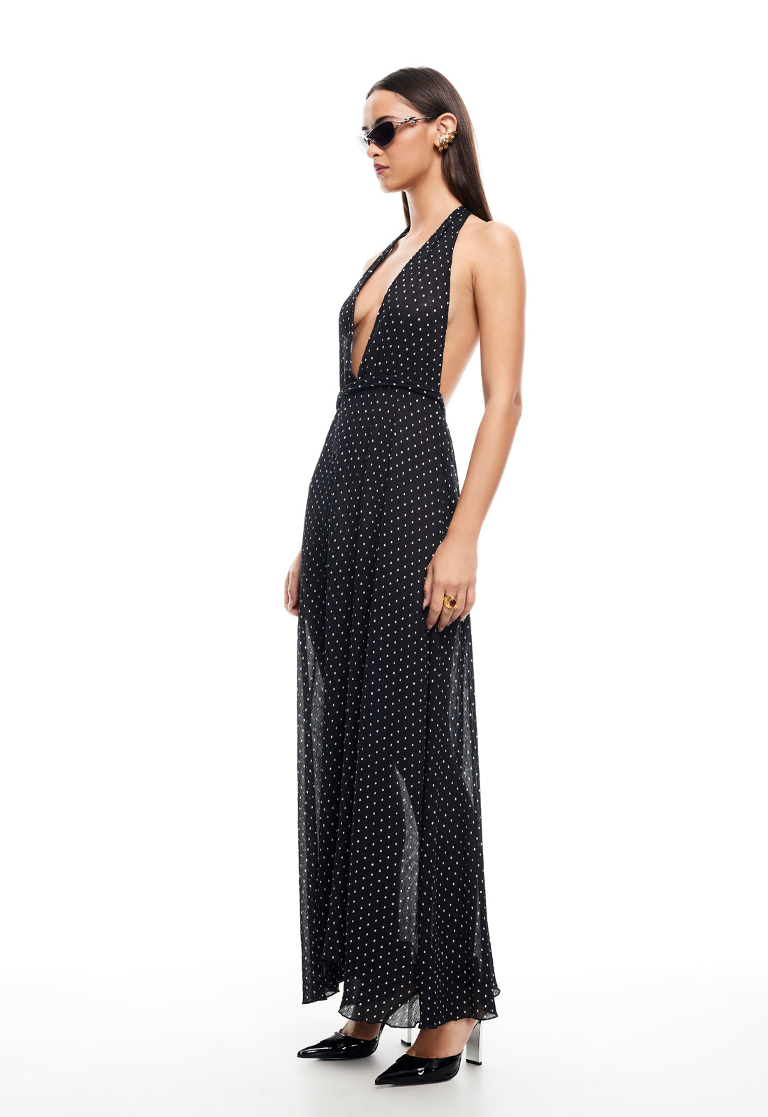 VOLTA Polka Dot Maxi Dress