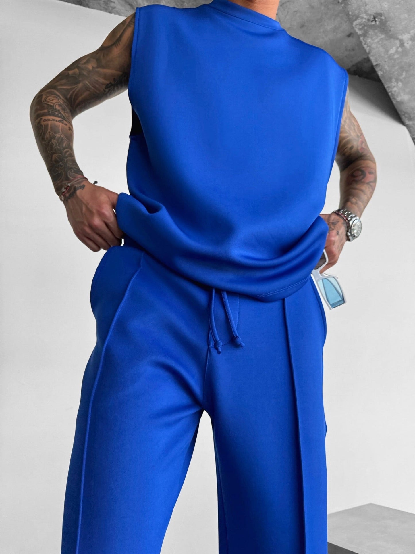 Loose Fit Diver Fabric Trousers