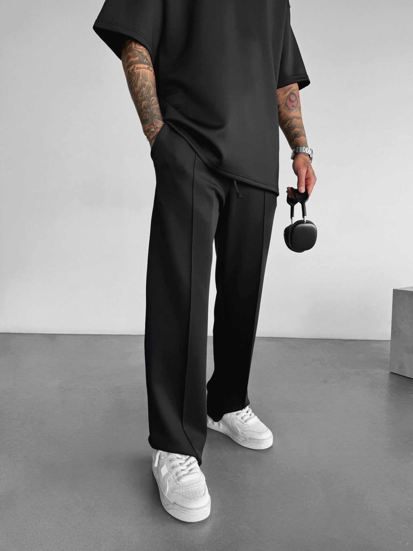 Loose Fit Diver Fabric Trousers