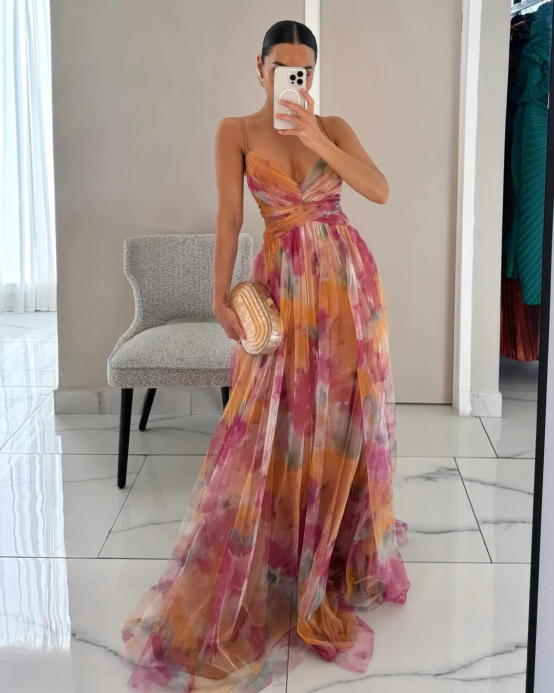 Enchanting Maxi-dress with Floral Print