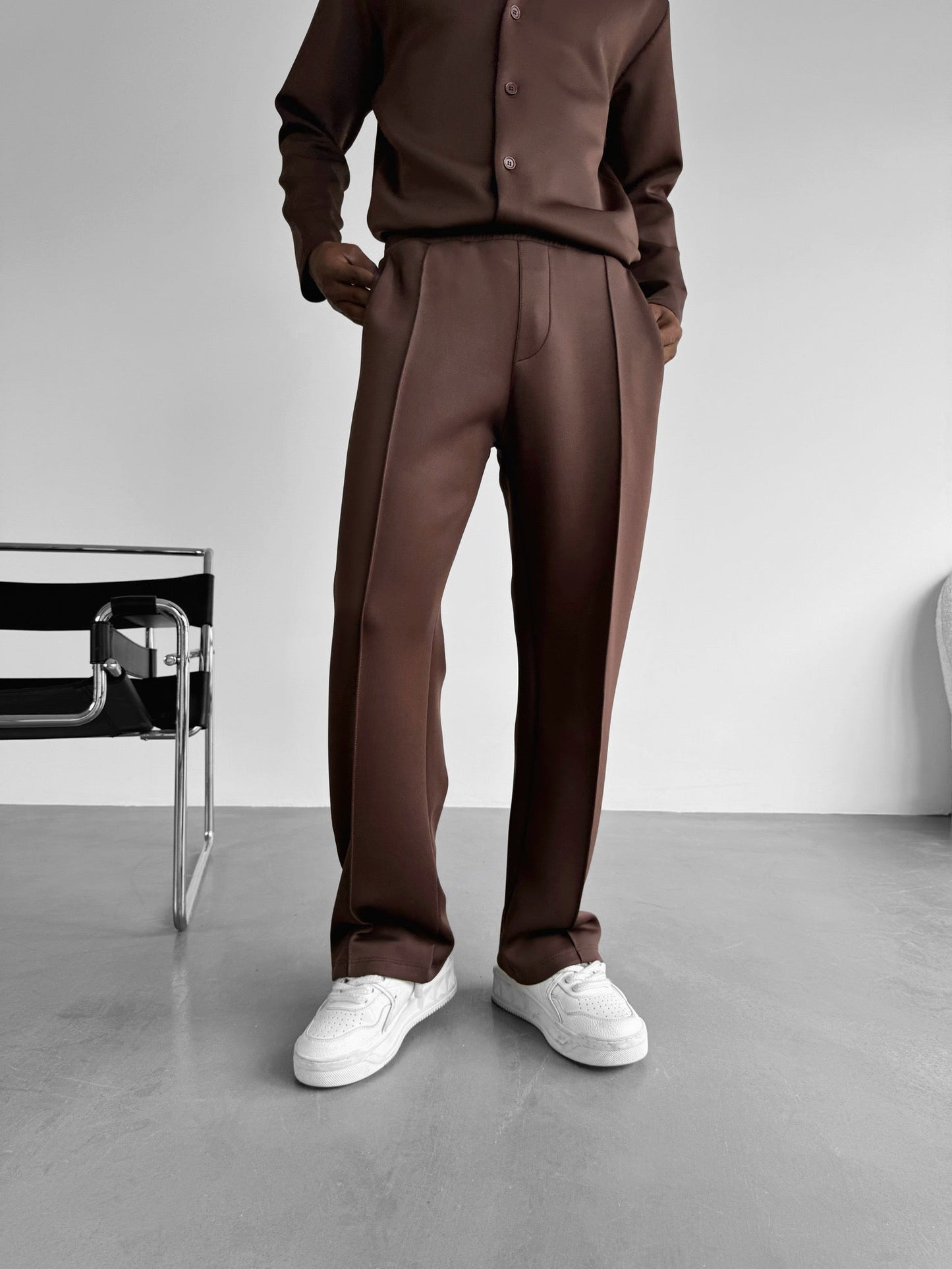 Loose Fit Diver Fabric Trousers