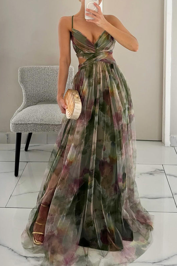 Enchanting Maxi-dress with Floral Print