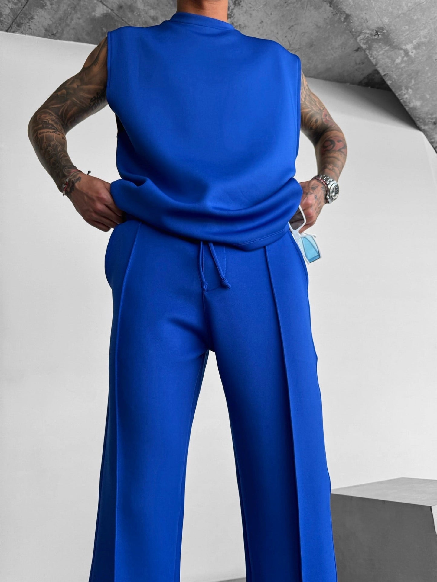 Loose Fit Diver Fabric Trousers