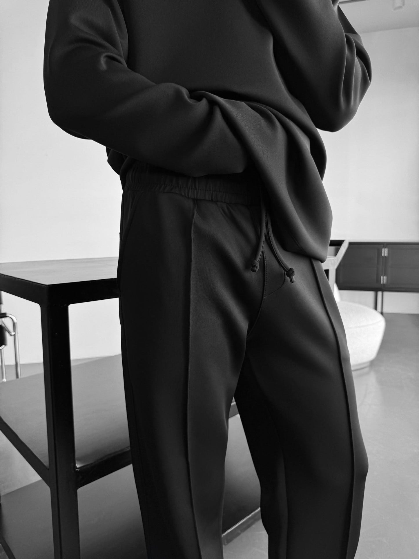 Loose Fit Diver Fabric Trousers
