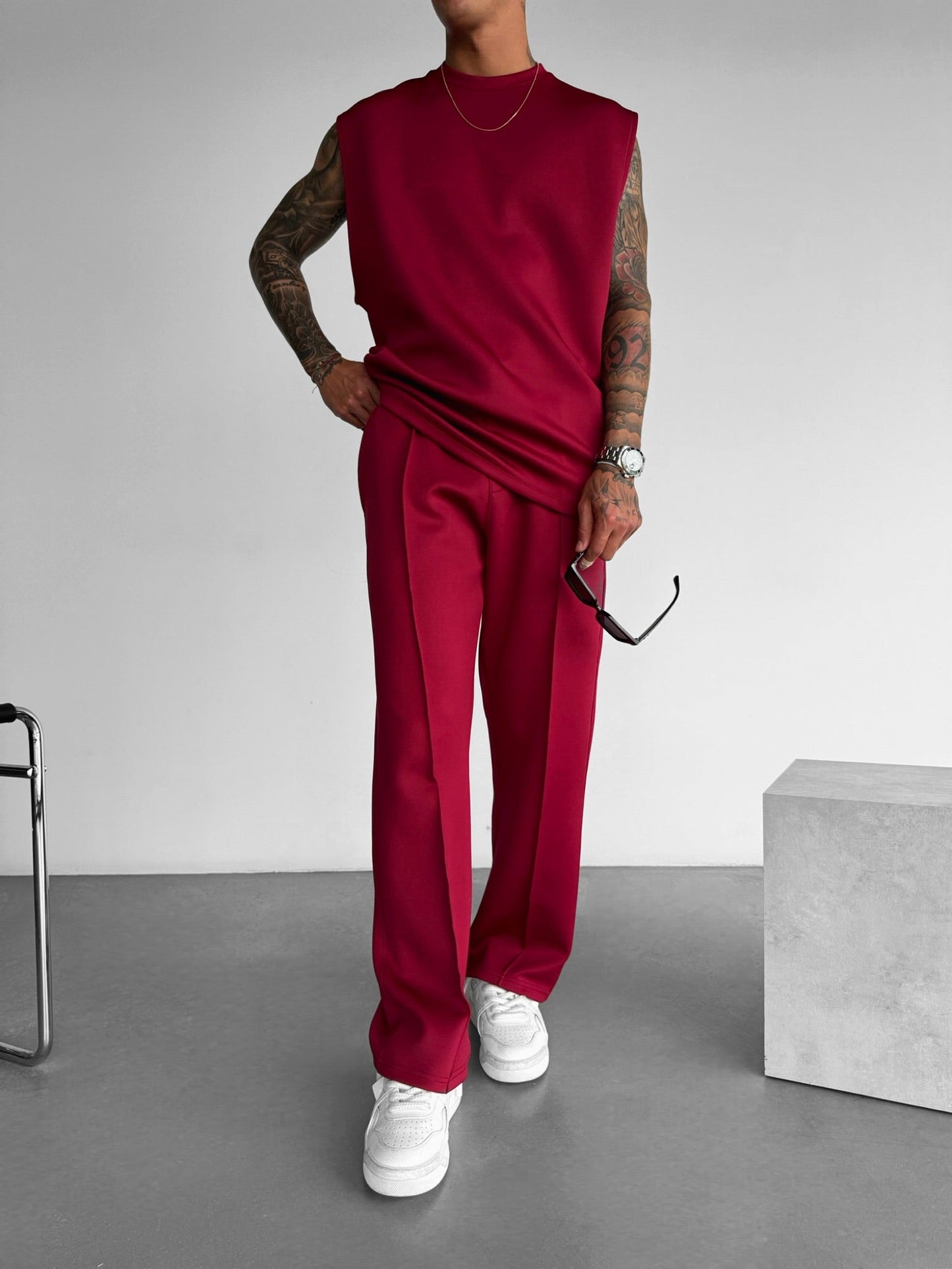 Loose Fit Diver Fabric Trousers