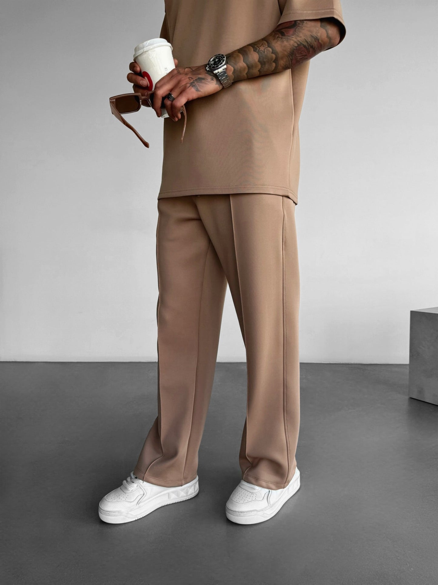 Loose Fit Diver Fabric Trousers
