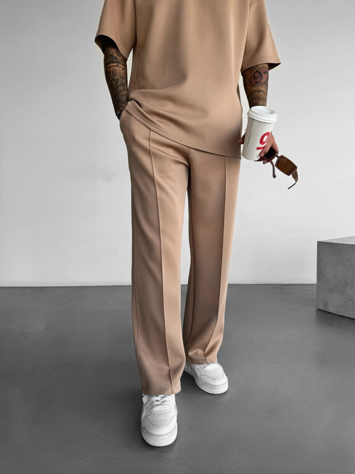 Loose Fit Diver Fabric Trousers