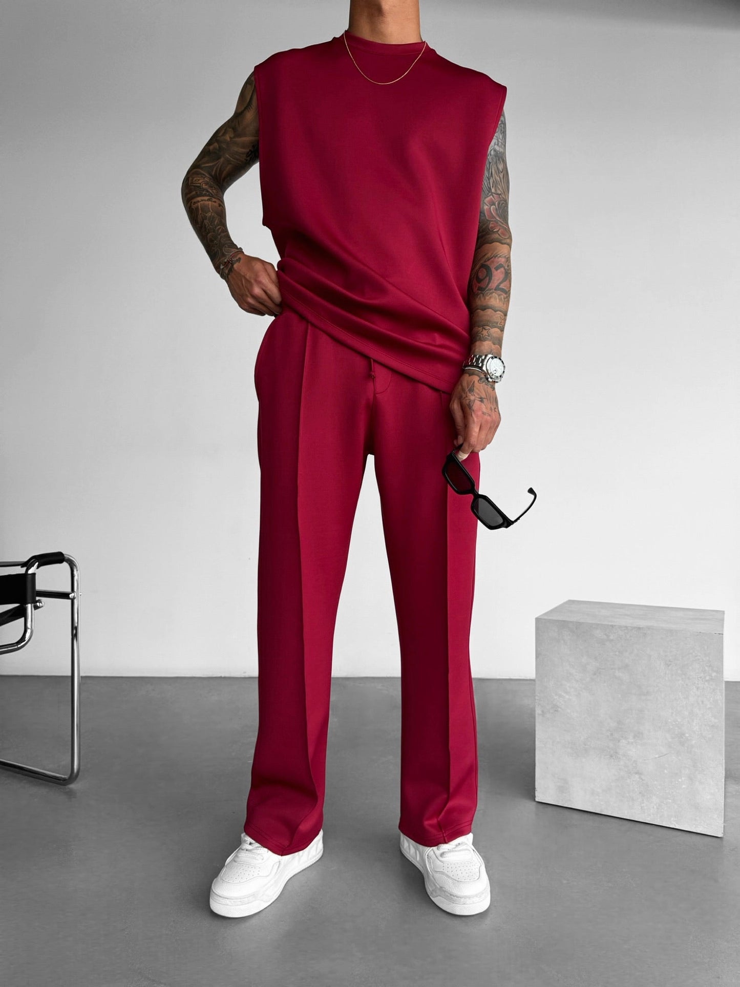 Loose Fit Diver Fabric Trousers