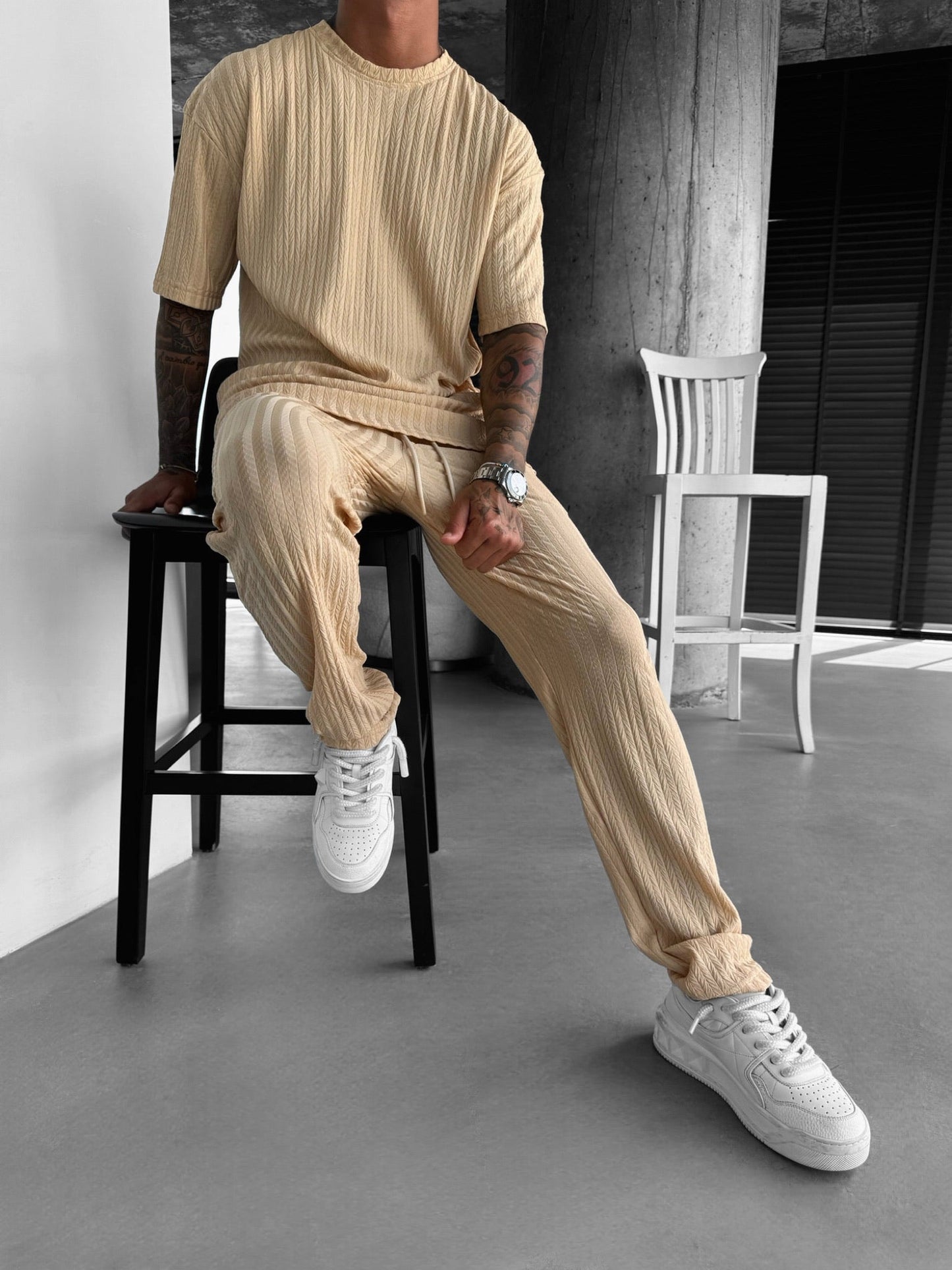 Loose Fit Structured Trousers