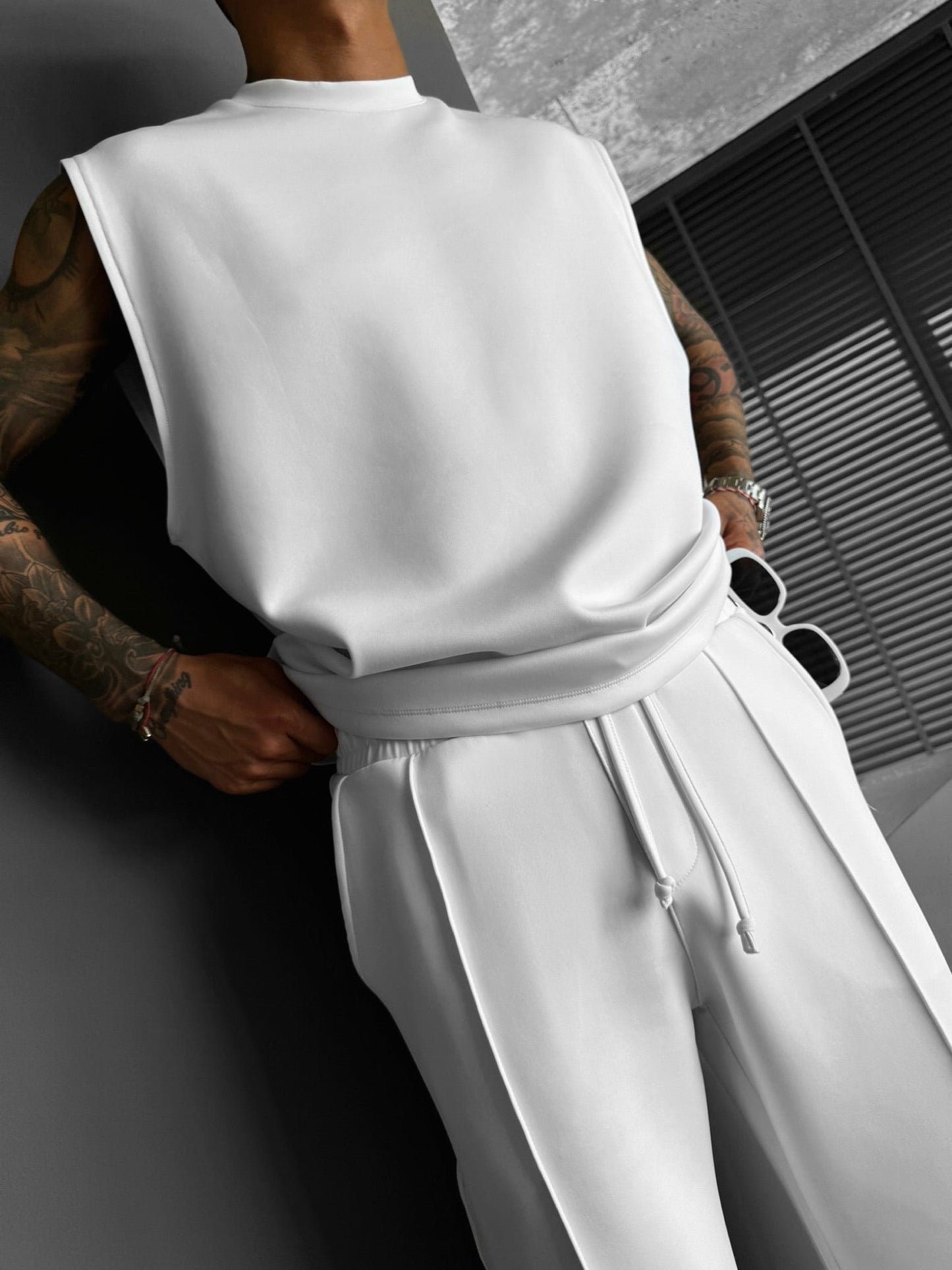 Loose Fit Diver Fabric Trousers