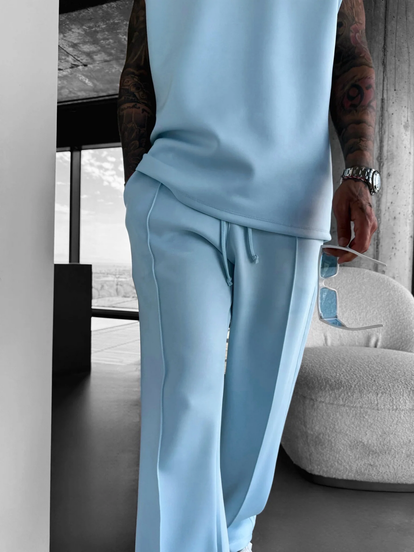 Loose Fit Diver Fabric Trousers