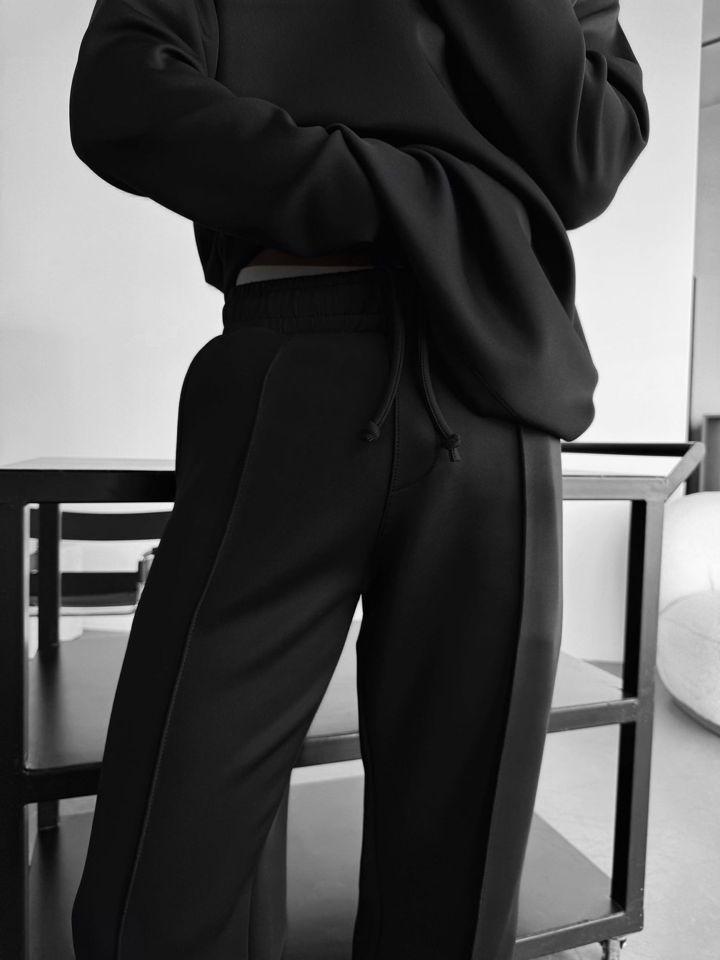 Loose Fit Diver Fabric Trousers