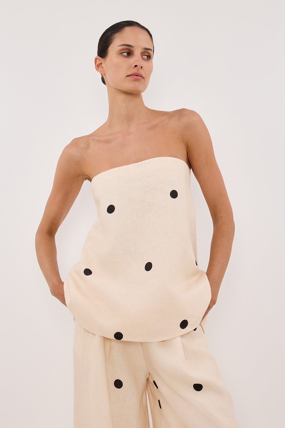 Broekenset met polkadots