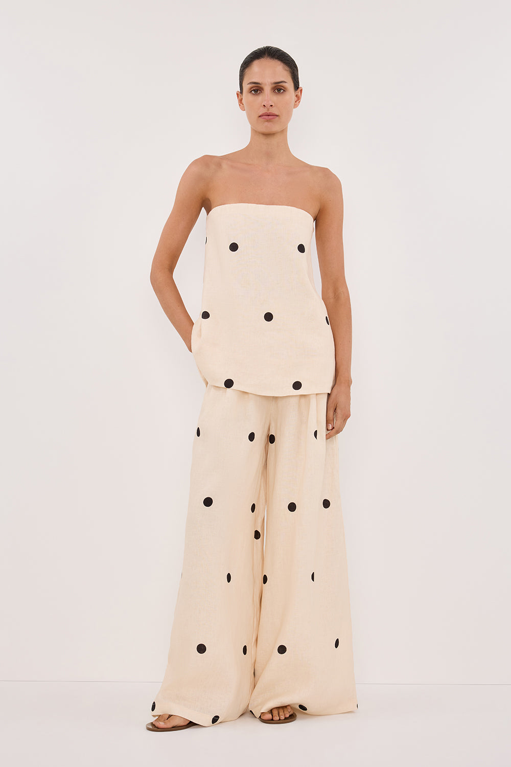 Broekenset met polkadots