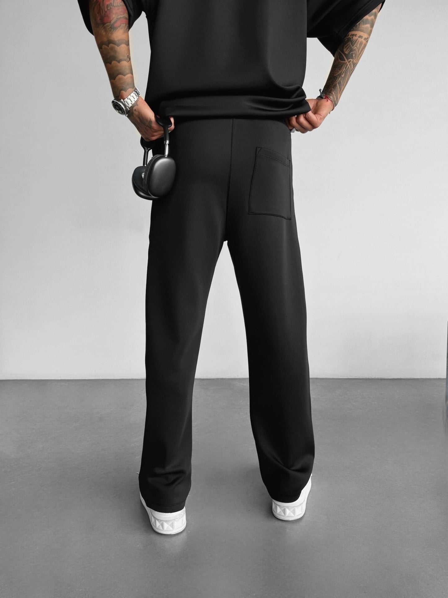 Loose Fit Diver Fabric Trousers