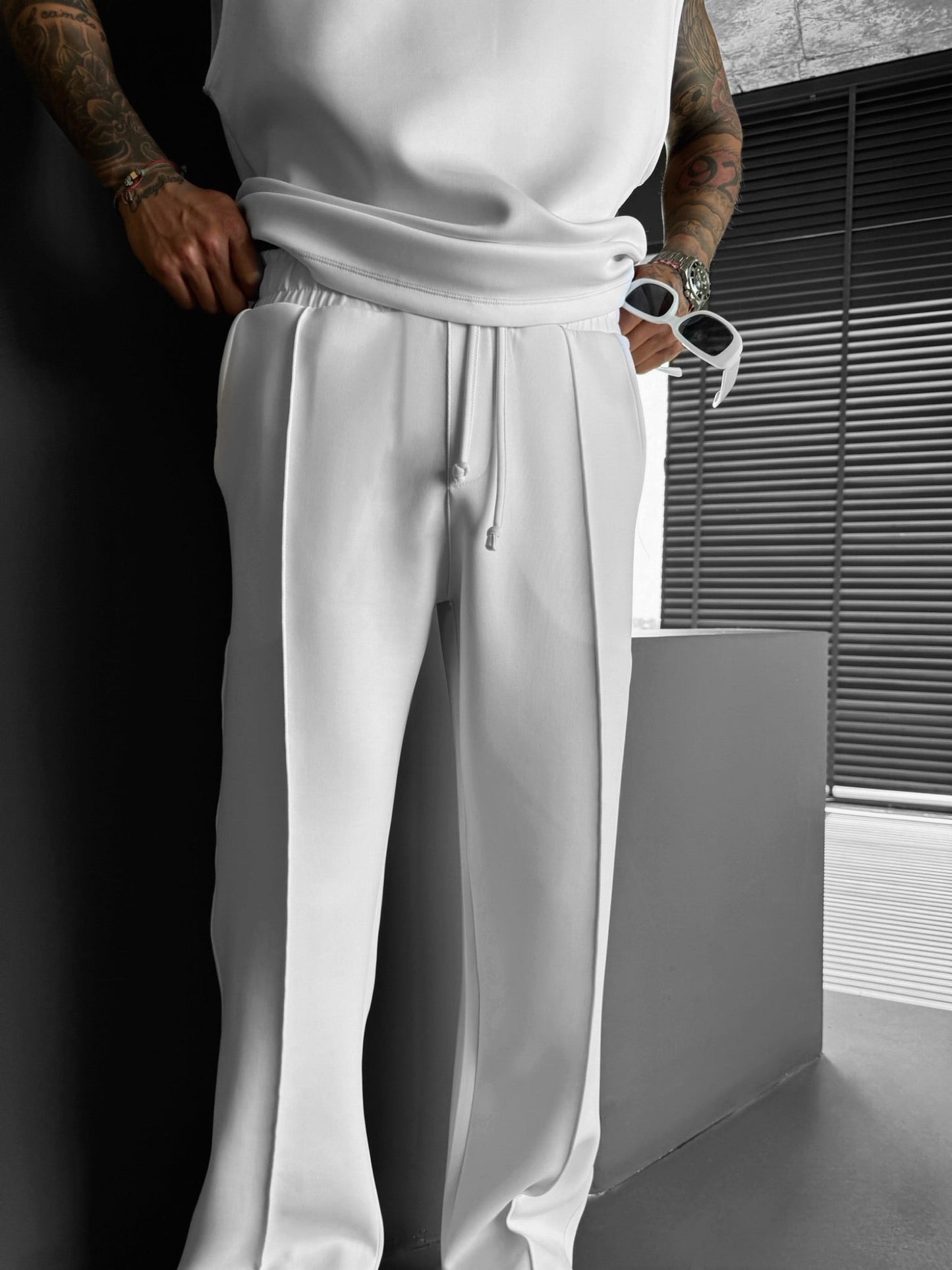 Loose Fit Diver Fabric Trousers