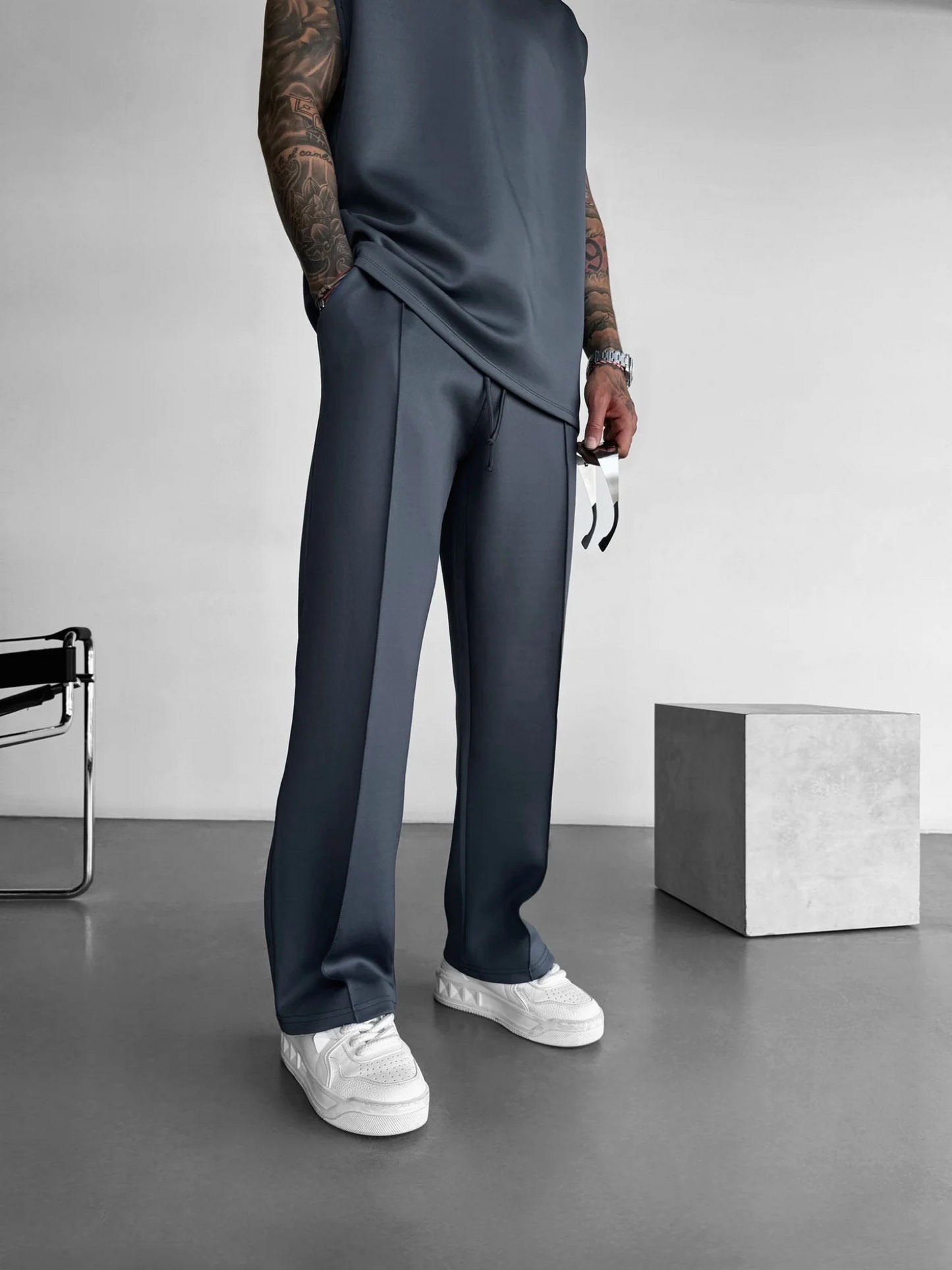 Loose Fit Diver Fabric Trousers