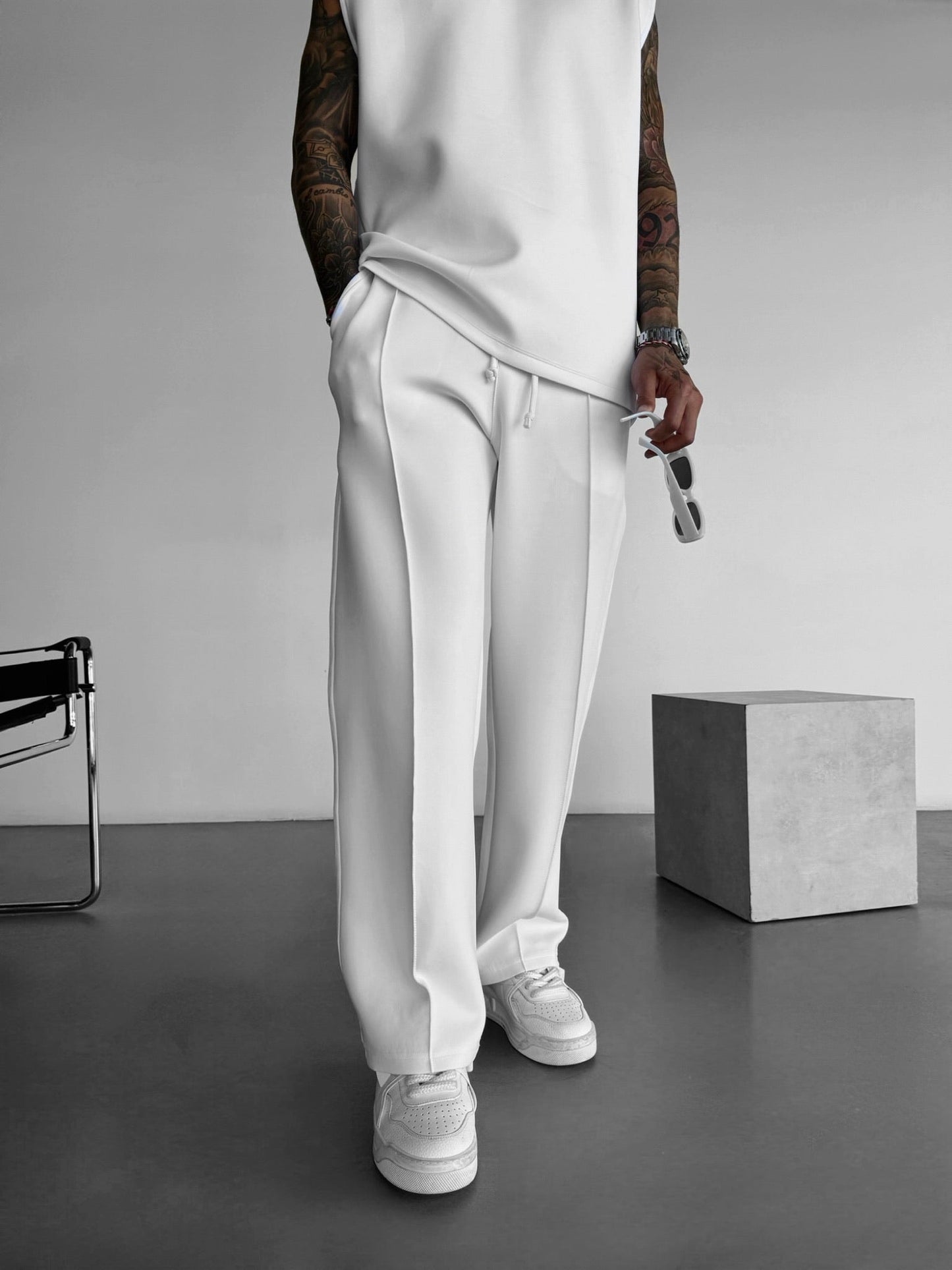 Loose Fit Diver Fabric Trousers