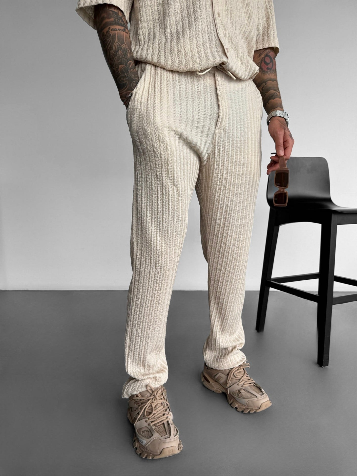 Loose Fit Structured Trousers