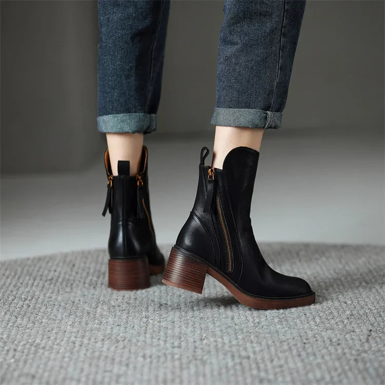 Sylvienne | Leather Boots For Women