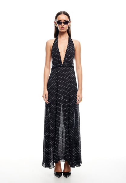 VOLTA Polka Dot Maxi Dress
