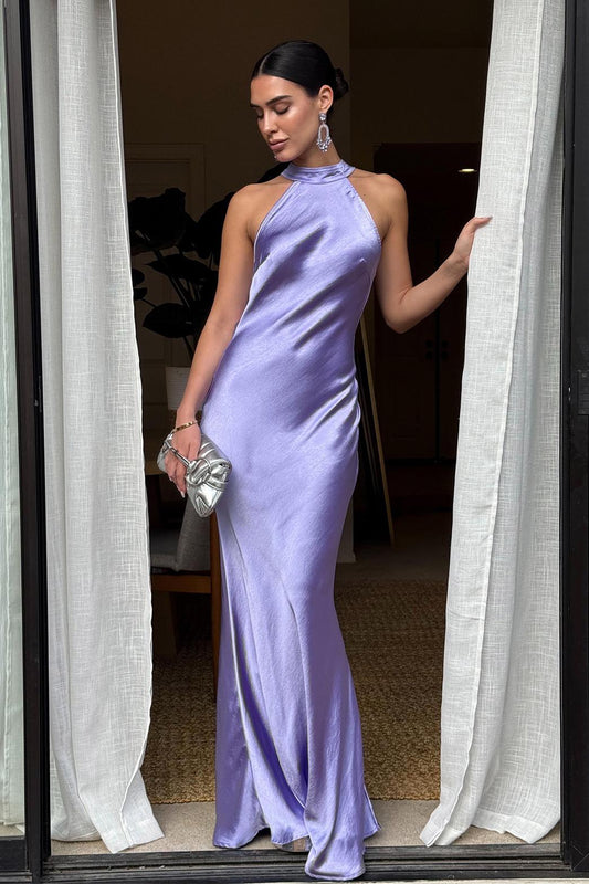 Backless Butterfly Tie Maxi Dress