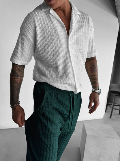 Loose Fit Structured Trousers