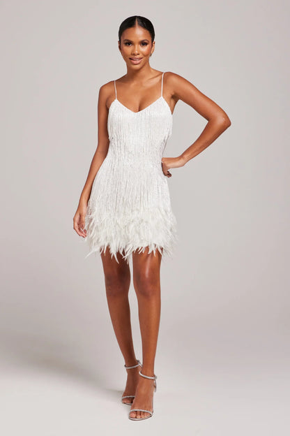 Glamour Noire – Crystal Feather Party Dress