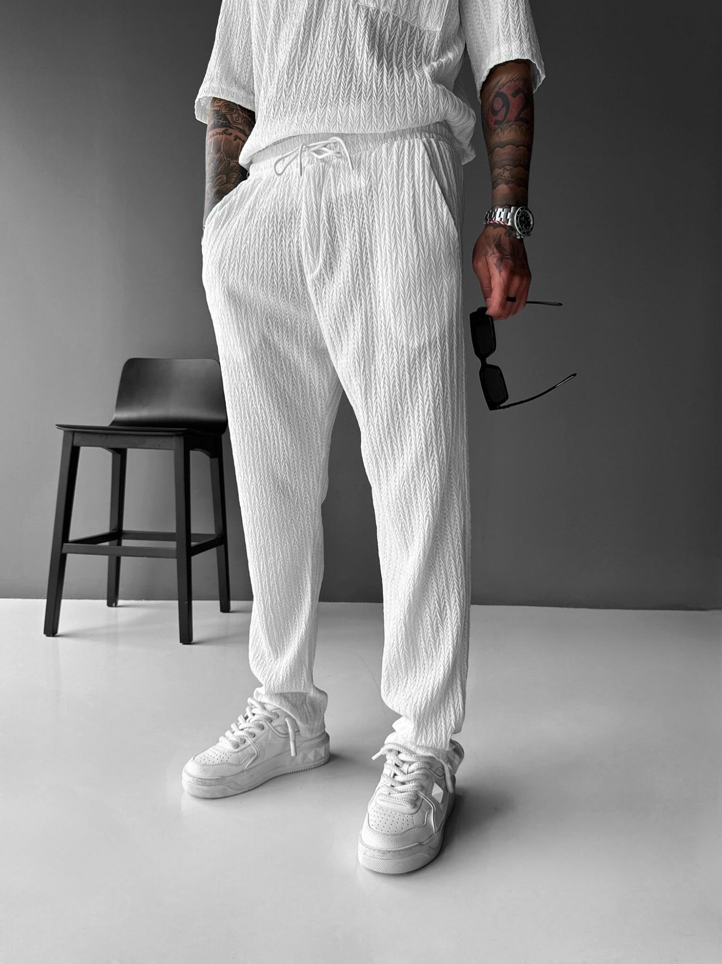 Loose Fit Structured Trousers
