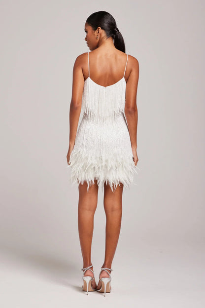 Glamour Noire – Crystal Feather Party Dress