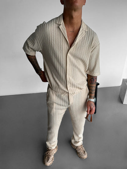 Loose Fit Structured Trousers