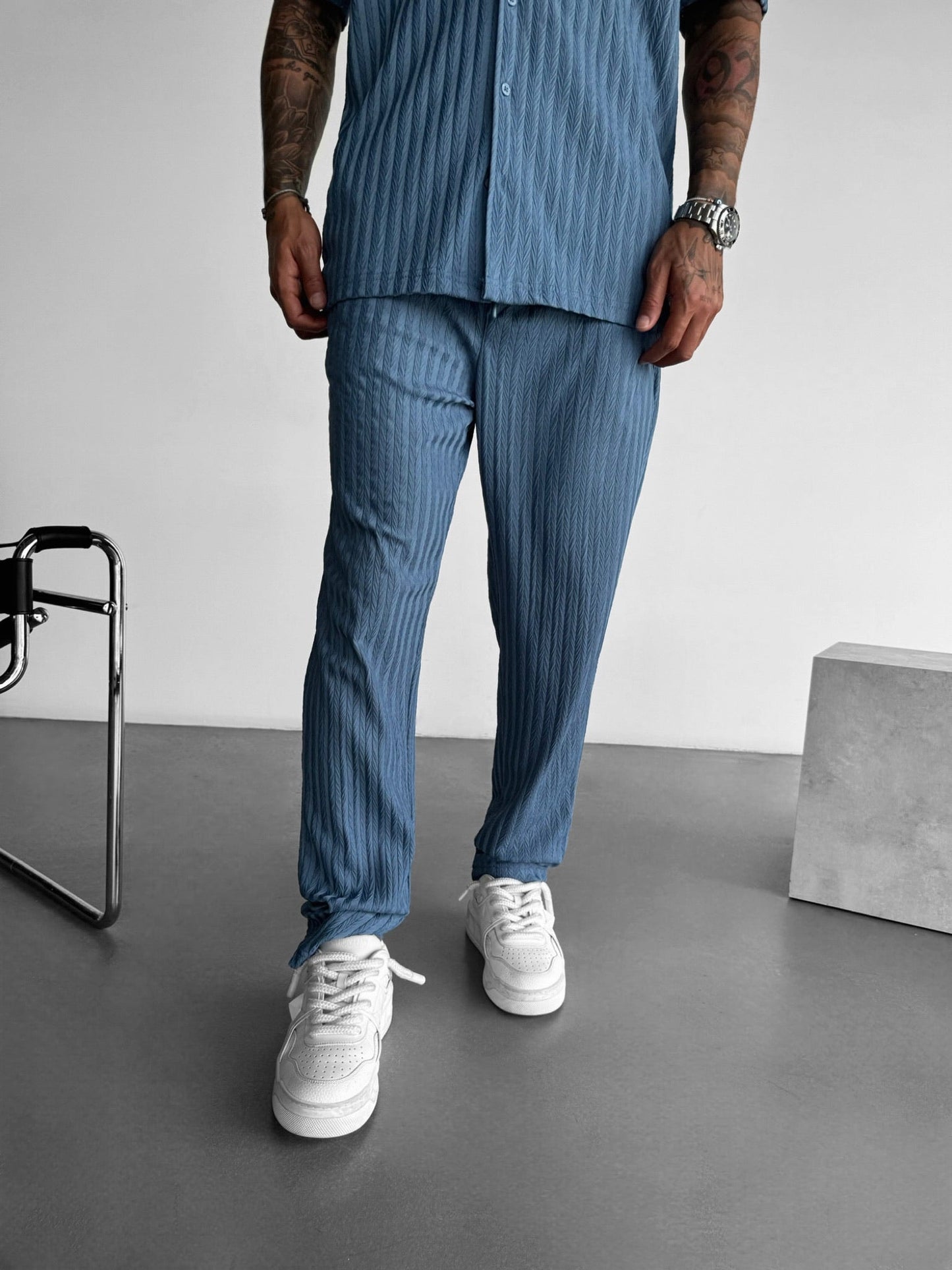 Loose Fit Structured Trousers