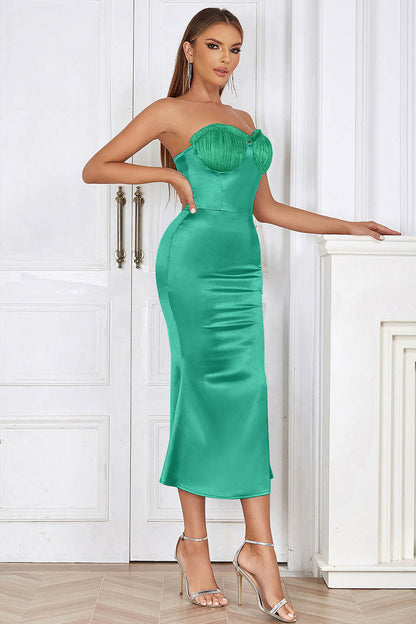 Sexy Strapless Taille-Accentuer Jurk