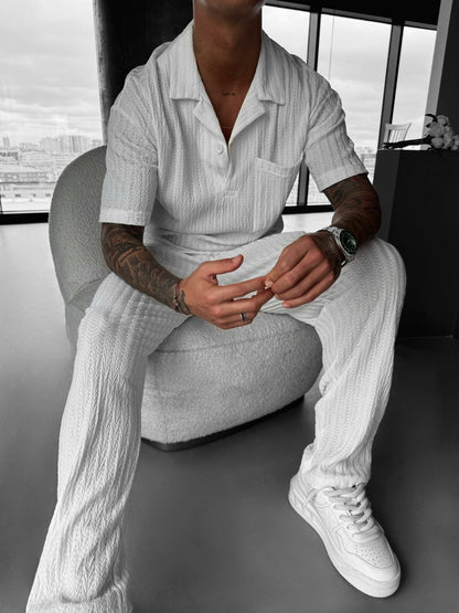 Loose Fit Structured Trousers
