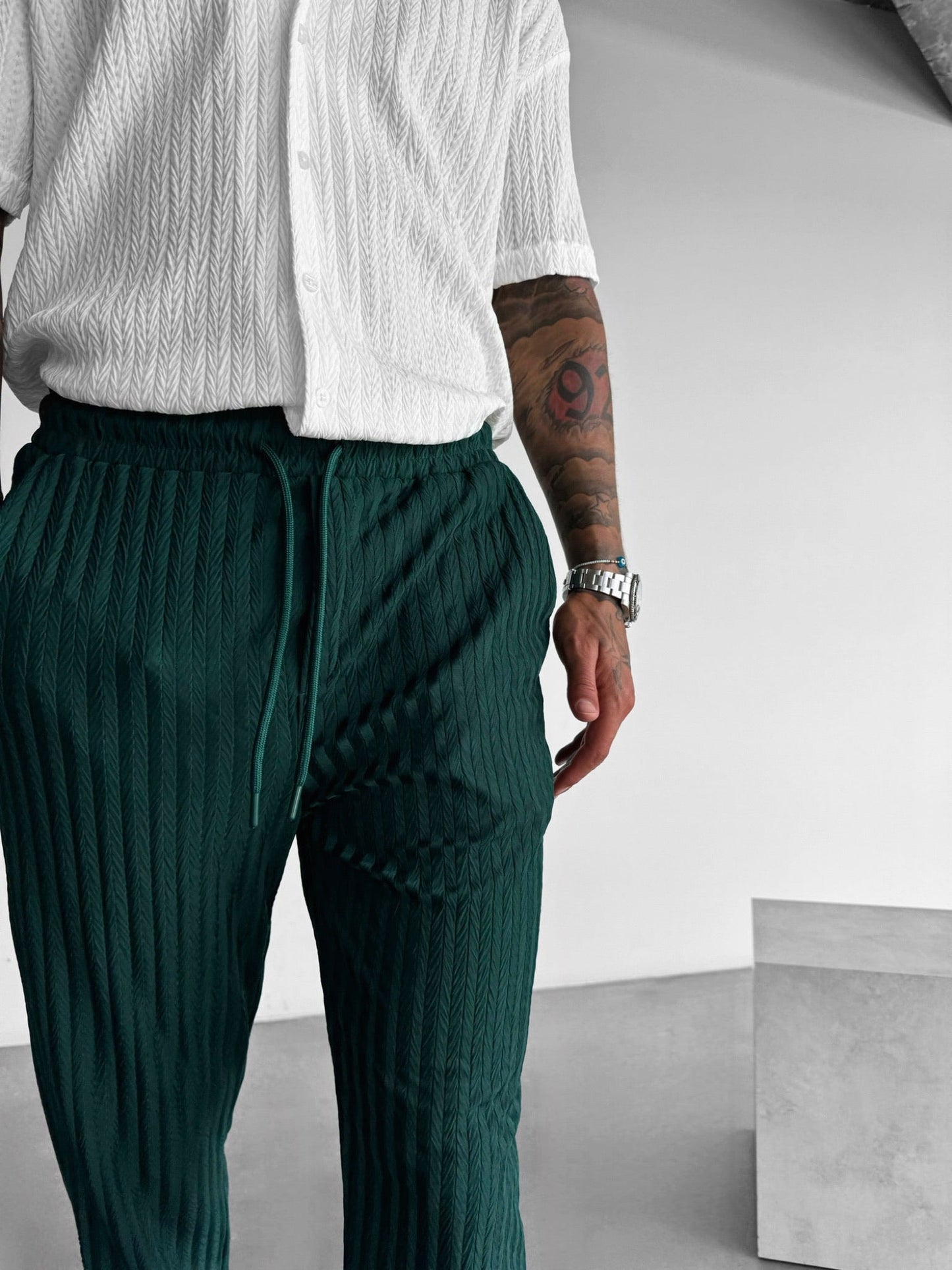 Loose Fit Structured Trousers