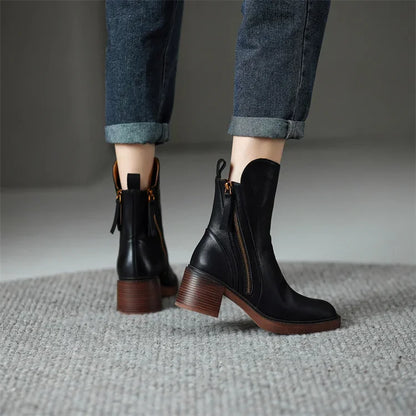 Sylvienne | Leather Boots For Women
