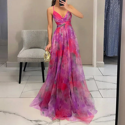 Enchanting Maxi-dress with Floral Print
