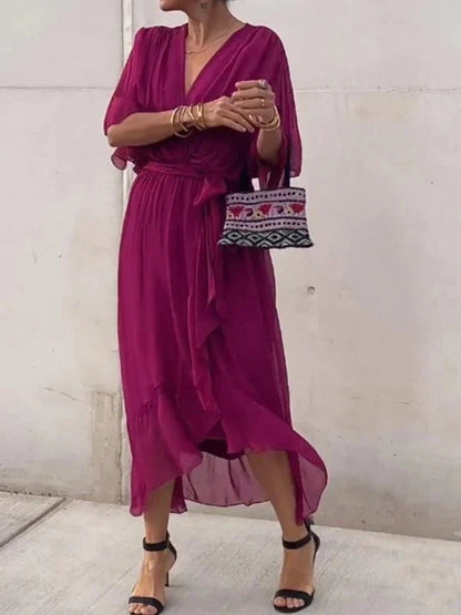 June | V-neck dress
