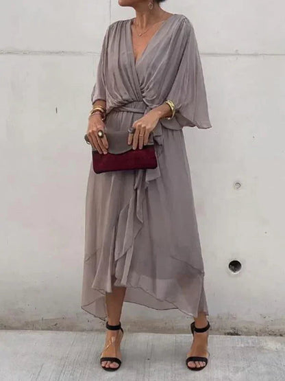 June | V-neck dress