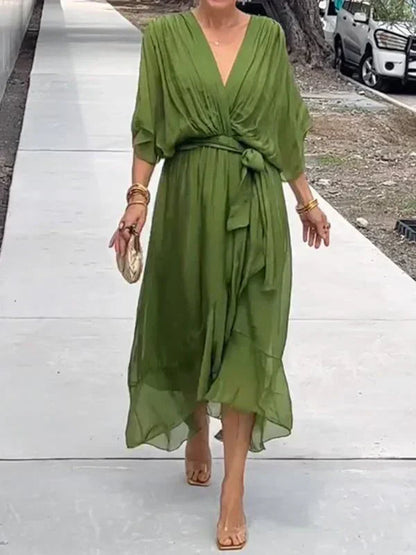 June | V-neck dress