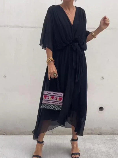 June | V-neck dress