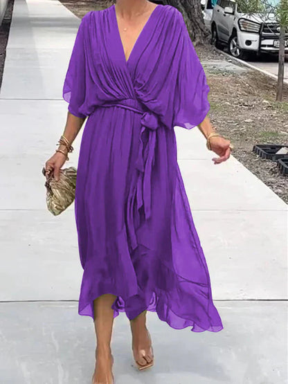 June | V-neck dress