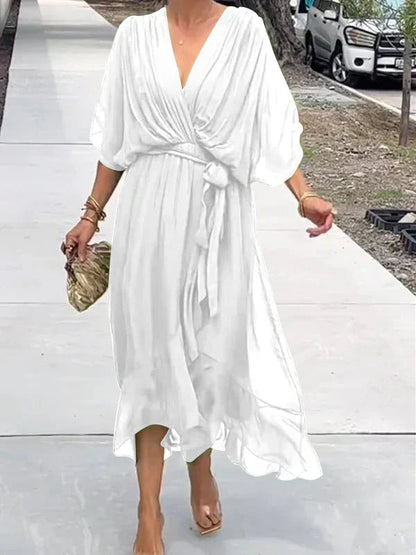 June | V-neck dress