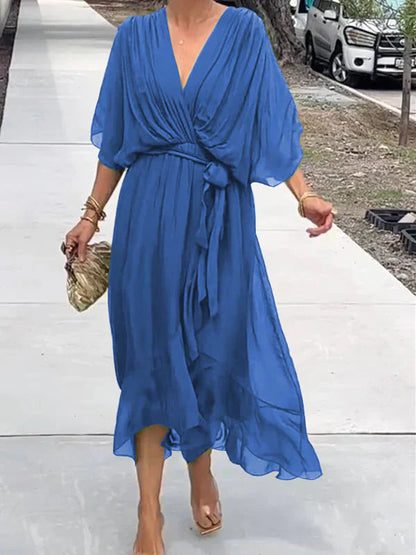 June | V-neck dress